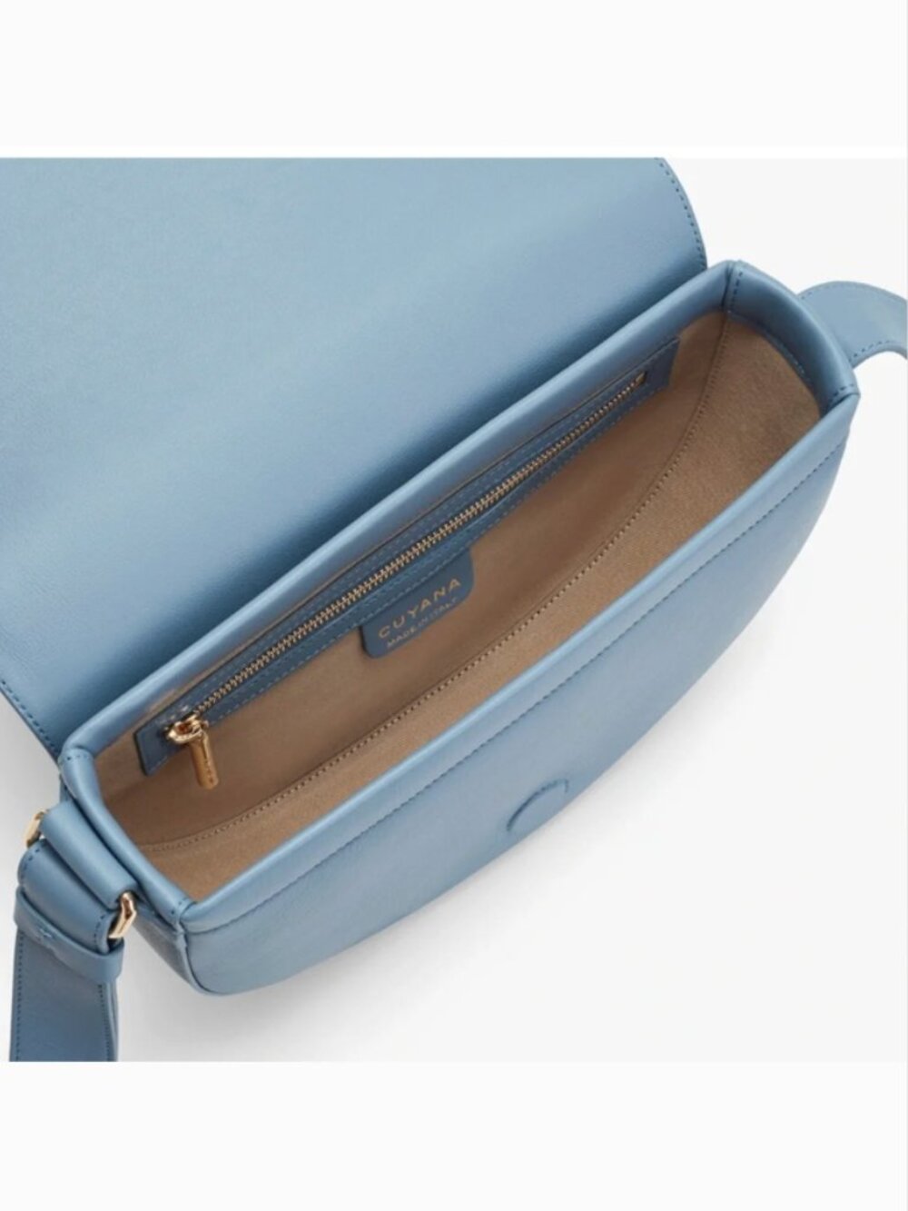 CUYANA Half Moon Shoulder Crossbody Bag in Dusk Blue - Picture 5 of 12